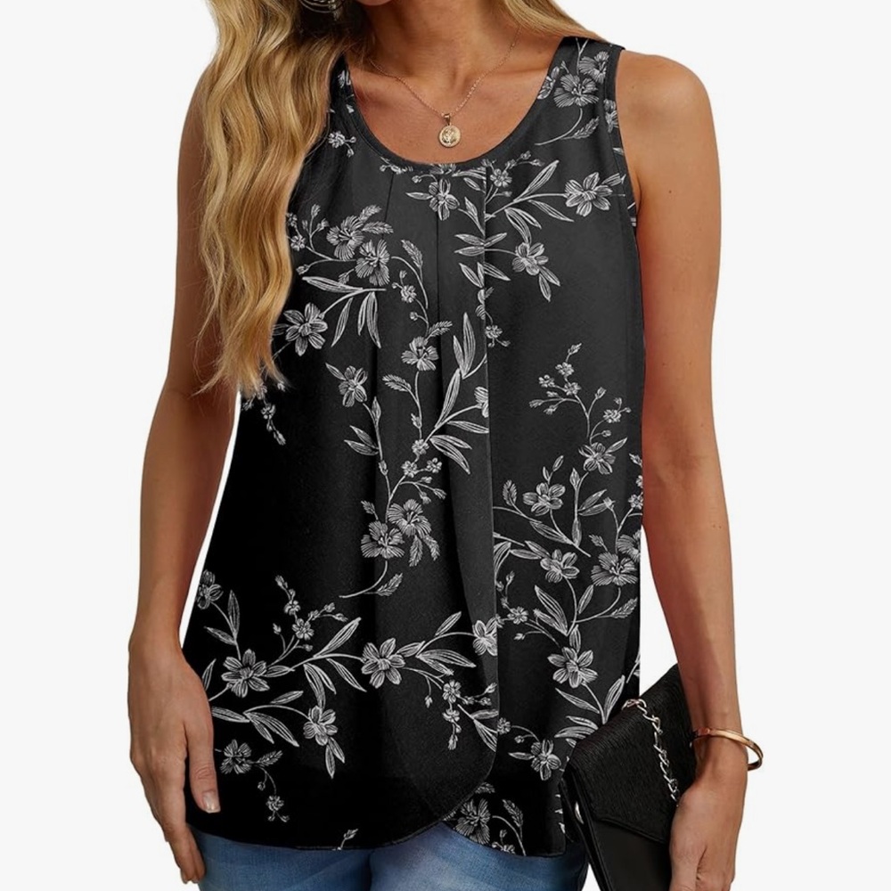 Floral Sleeveless Blouse